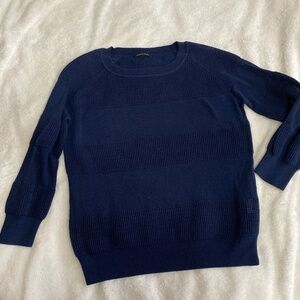 Unique designer sweater navy blue, size 1 approximately S/M